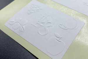 エンボス加工上質紙ラベル